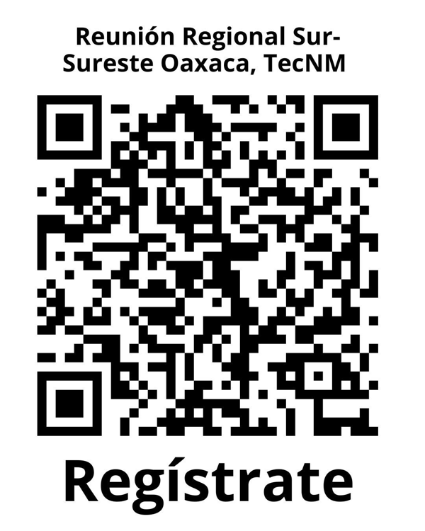 Código QR de registro de empresas: Reunión Regional Sur-Sureste Oaxaca, TecNM. Regístrate